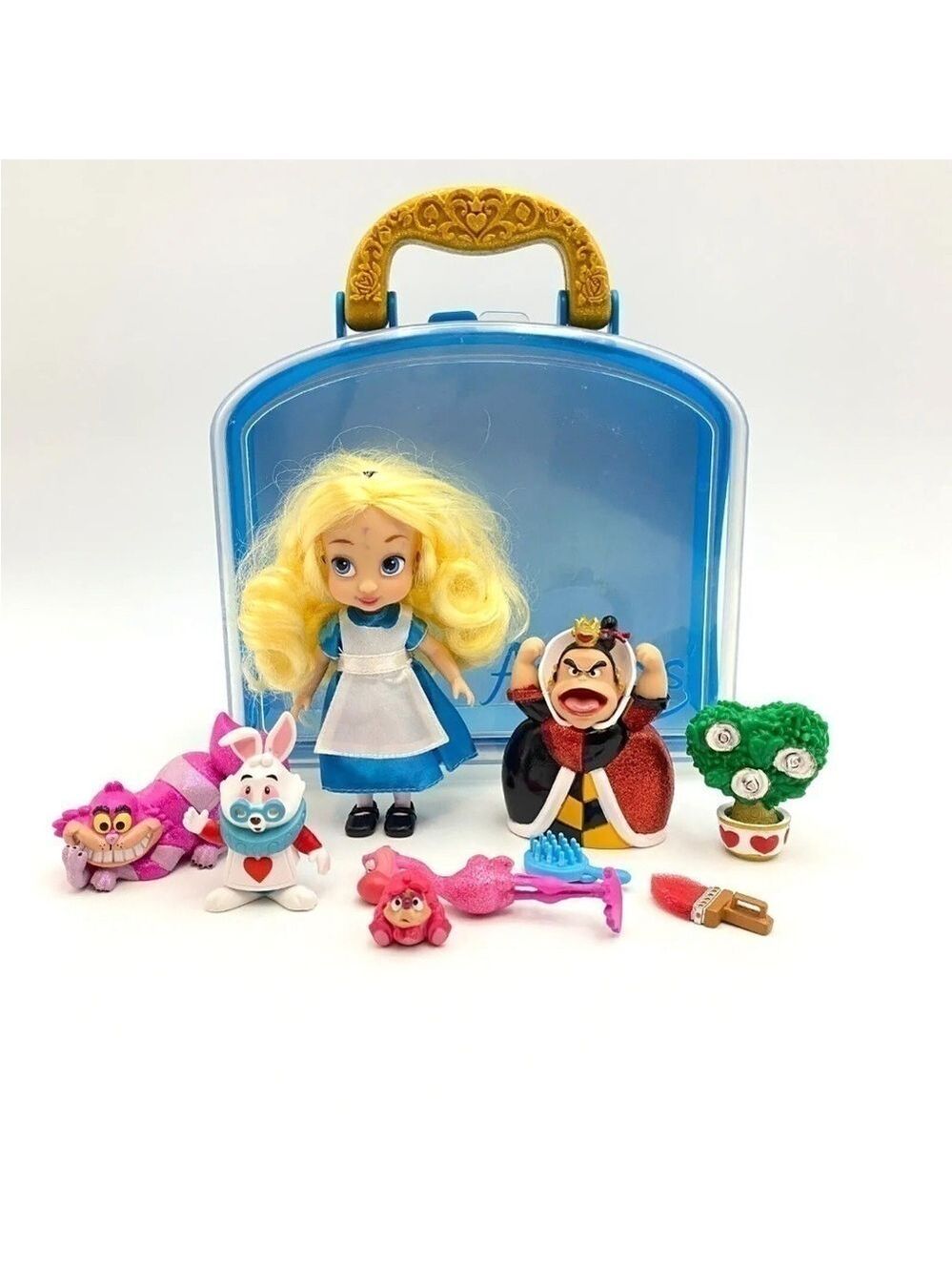 Disney Animators Collection Alice In Wonderland Mini Playset with Case COMPLETE